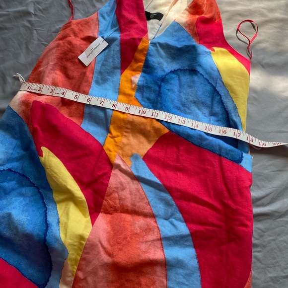 BANANA REPUBLIC NWT LINEN-BLEND TWIST-BACK MIDI DRESS - XS - Picture 8 of 13